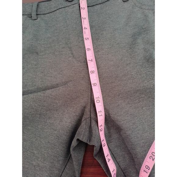 So Slimming by Chico's Pants Wmn's Sz L Gray Stretch Knit Straight Leg 5 Pocket - Picture 11 of 14